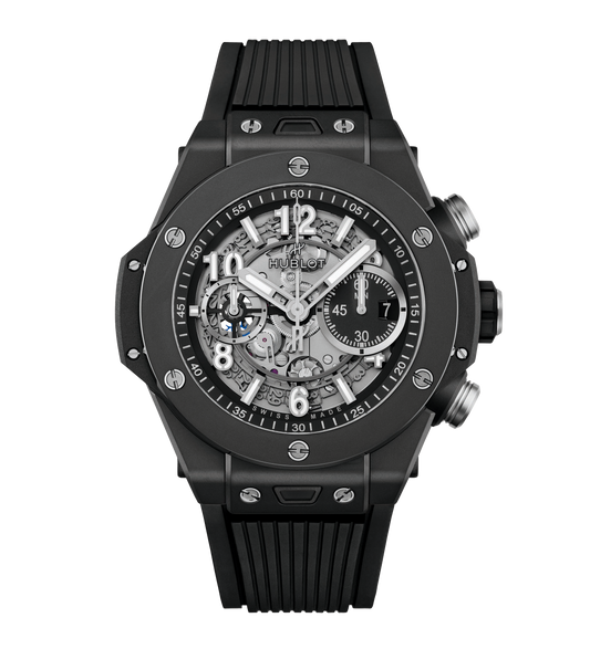 Hublot Big Bang Unico Black Magic, 44mm with Rubber Strap