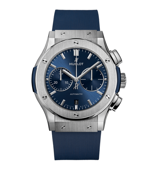 Hublot Classic Fusion Chronograph Titanium Blue, 45mm with Blue Dial
