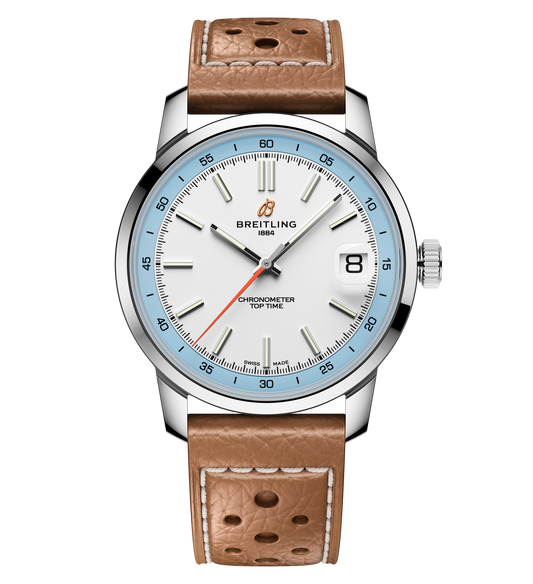 Breitling Top Time B31 38mm Watch with Brown Leather Strap