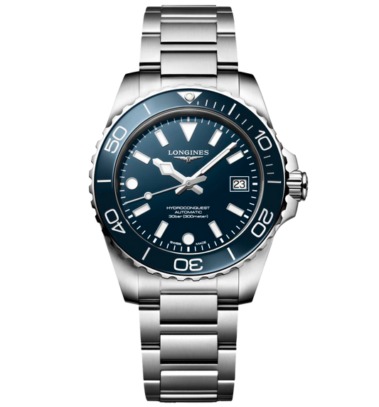 Longines Hydroconquest 39mm Watch with Blue Dial