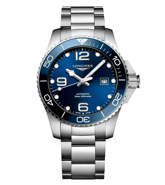 Longines Hydroconquest 43mm Watch with Sunray Blue Dial