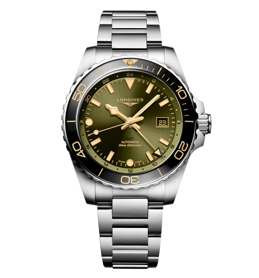 Longines Hydroconquest 43mm Watch with Green Dial