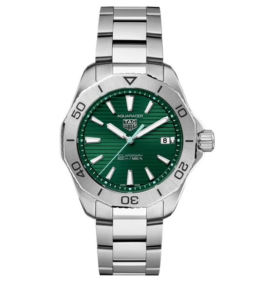 TAG Heuer Aquaracer Professional 200 Solargraph Watch with Green Dial