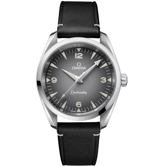 OMEGA Seamaster Railmaster, 38mm with Black Leather Strap
